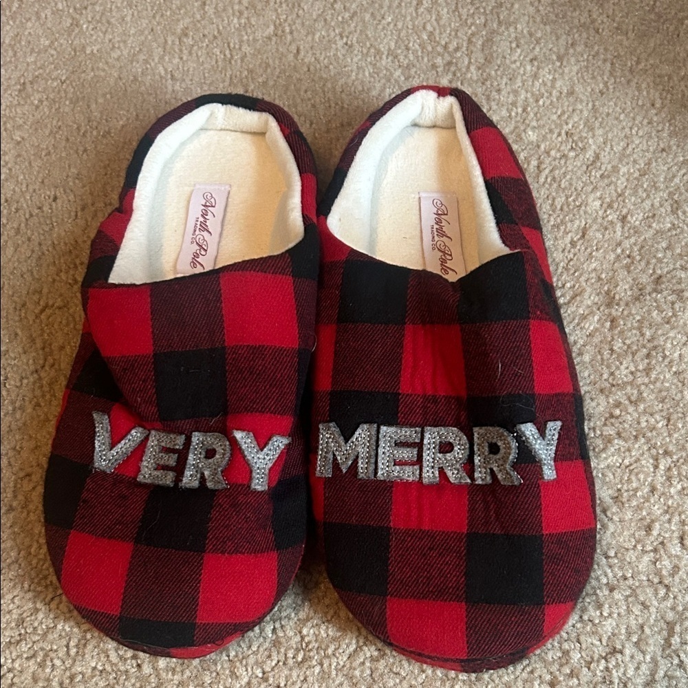 Plaid Slippers Women’s Cozy House Shoes Soft Indoor Winter Slip-On